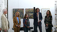Jahresausstellung des RBK mit v.l.n.r. Bert Praxenthaler, DOberbürgermeisterin Doris Baumgartl, Christoph Franke und Eva Mähl in der Säulenhalle LL